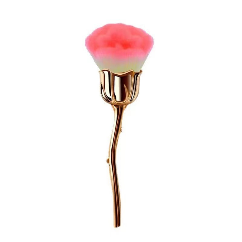 Rose Face Powder Makeup Brush – Luxurious & Soft