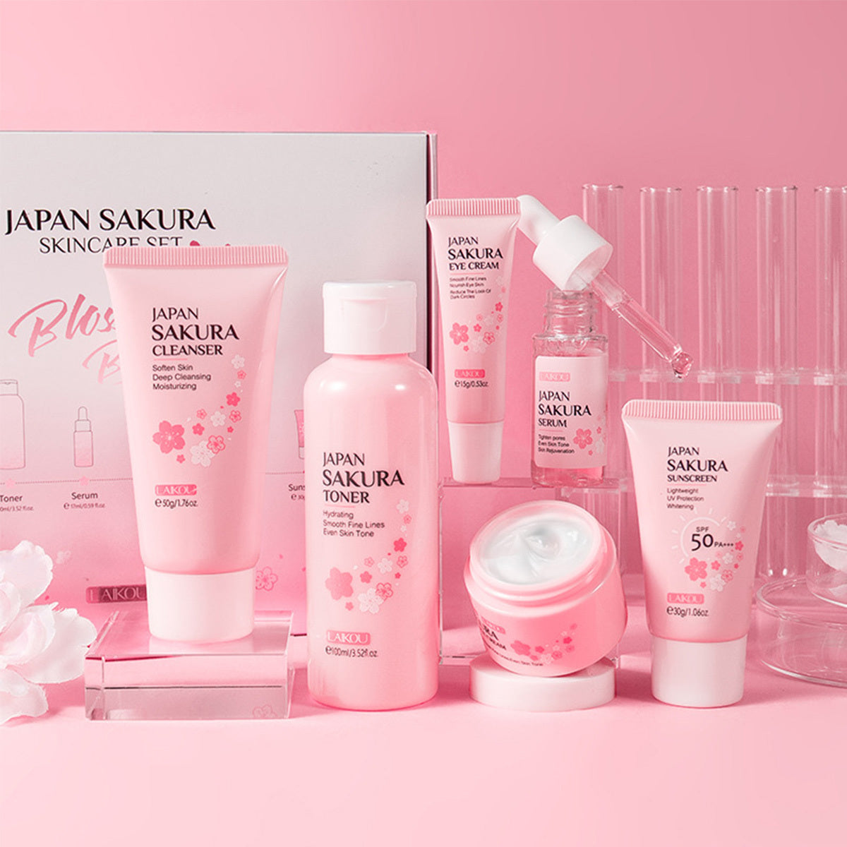 Japan Sakura Skin Care Set – 6-Piece Beauty Gift Kit