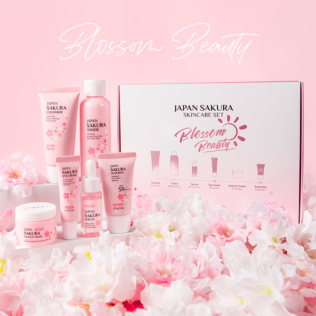 Japan Sakura Skin Care Set – 6-Piece Beauty Gift Kit